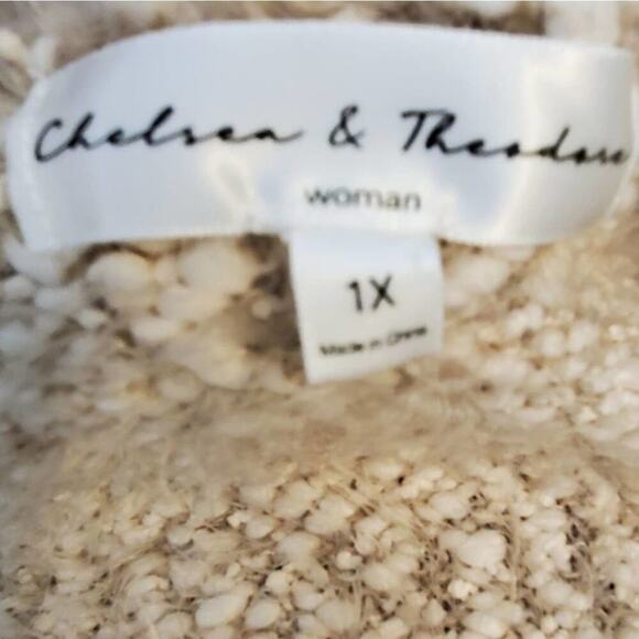 CHELSEA and Theodore super soft nubby teddy bear jaket cardigan plus size 1X - Picture 6 of 7